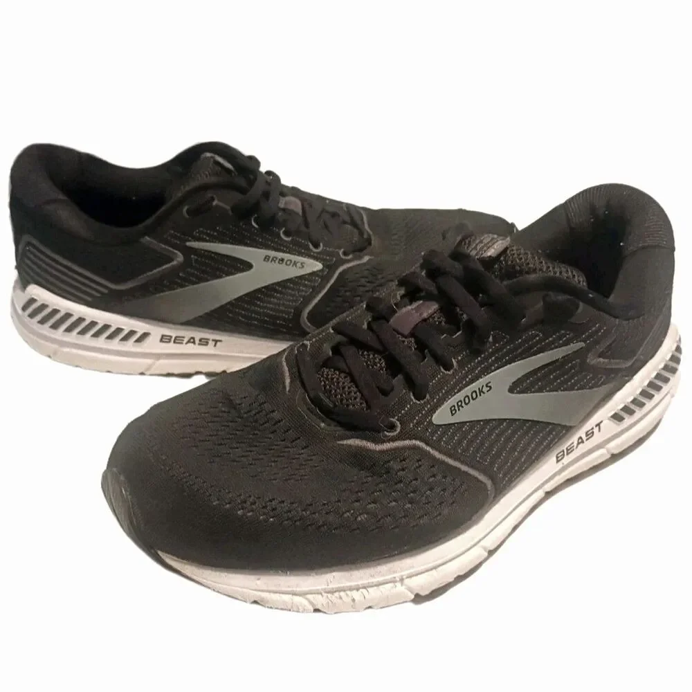 Brooks Beast 20 Running Sneakers Shoes Black Mens Size 12.5 Extra Wide EEEE